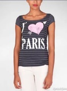 Stylowa Bluzka Paski LOVE PARIS Stradivarius r. S