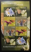 !!! RAROTONGA MOTYLE OWADY - PIĘKNY ARKUSZ CZYSTE** !!! 