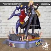 Figurka druk 3D żywica 12K " Cynthia and Garchomp SFW & NSFW " - 120 mm