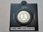 1 zł złoty 1993 Stan I menniczy (2)