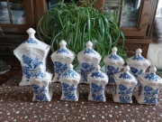 Stary zestaw do przypraw Delft