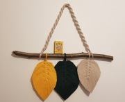 Łapacz snów - liście - makrama