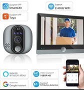Inteligentny Wideodomofon z WiFi i Kamerą 1080P –4,3 cala, Alexa i Google
