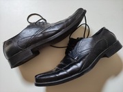 Buty czarne męskie do garnituru ze skóry roz 44