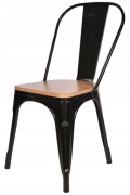 Krzesło metalowe loft Corsica Nero Pine Lugano