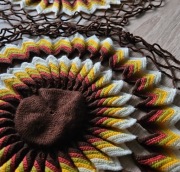 Pokrowiec na taboret 2szt Vintage PRL