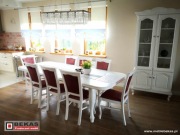 Komplet Biały STÓŁ Ludwik 8 Krzeseł Producent Bekas Meble Stylowe Klasyczne