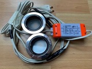 2x oczko LED wpustowe lampa lampka + zasilacz 15W - KURIER DPD