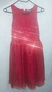 Sukienka dla dziewczynki cekinowa czerwień rozmiar 128-134