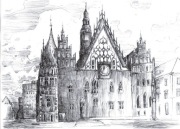 3 prace tworzące cykl pt "Wrocław w grafice" 