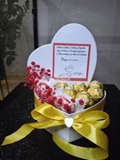 Podziękowania serduszko dla gości chrzestnych babci dziadka komunia chrzest