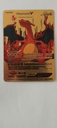 Karta Pokemon, złota plastikowa Charizard V