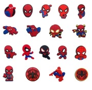 Przypinki do butów crocs charms piny ozdoby zawieszki Spiderman 18 szt