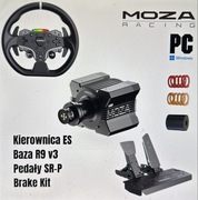 Zestaw Moza Racing baza R9 V2, SP-R racing pedals, ES steering wheel
