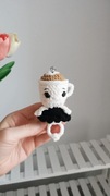 Ballerina cappuccina na szydełku, brelok, zawieszka handmade