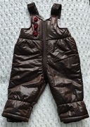 Spodnie zimowe, śniegowce Wójcik rozmiar 74 dla dziewczynki, brązowe
