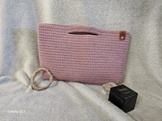 Fioletowa torebka do ręki handbag handmade totebag