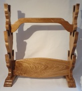 Premium stojak na 5 mieczy japońskich z dębu (handmade)