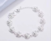 Bransoletka vintage różyczki srebro S925 5,23 g + pudełko