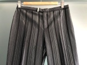 Spodnie Moschino czarne srebrne pasy S - 36