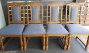 Lasyczne, drewniane, krzesła tapicerowane