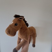 Kultowy koń IKEA OKENLOPARE maskotka konik vintage 38cm