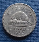 Moneta Kanada 5 centów 1982