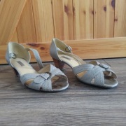 TANIO letnie sandały skórzane na obcasie ECCO 39