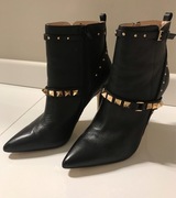 Botki Liu Jo roz 38 czarne z ćwiekami