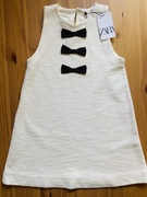 Zara sukienka ecru waniliowa wyjściowa na okazje 10 lat 140 cm + GRATIS