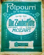 Mozart. Czarodziejski flet. Nuty na fortepian. 