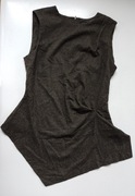 Top Zara woman zielono brazowy