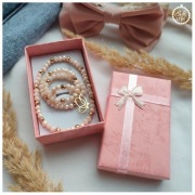 Komplet biżuterii, bransoletki pierścionek, kryształki hematyt stal +GRATIS