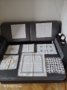 Serwety haftowane i szyte