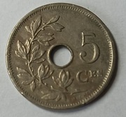 MONETA 5 CENTIMÓW BELGIA  1905. (182)