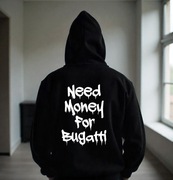 Męska Czarna Bluza M Need Money For Bugatti