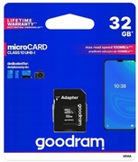 GOODRAM KARTA PAMIĘCI 32 GB MICRO SD HC CLASS 10 + Etui