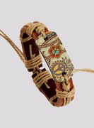 BRANSOLETKA KWIATOWY GEOMETRYCZNY WZÓR DAMSKA MĘSKA 