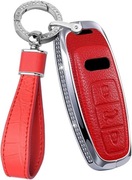 Etui z brelokiem do kluczyka Audi A6 C8 Q7 Q8 E-Tron RS6 RS7 2019-2024 Red