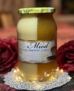 Miód rzepakowo - lipowy, dwukolorowy, skrystalizowany z własnej pasieki