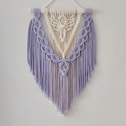 Makrama ręcznie robiona, lawenda 