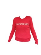 Victoria Secret sweter damski czerwony klasyczny do bioder Pink