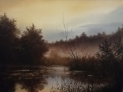 Obraz olejny J. Fijałkowskiego - pejzaż 