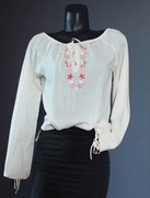 Maui-Wowe**Bluzka hiszpanka Haft Boho**Kremowa lekka Bawełna**S/M/L