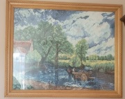 Obraz wyszywany "Młyn"