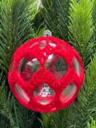 Bombka szydełkowa - rękodzieło - kolor czerwony