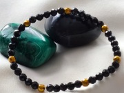 Bransoletka z Turmalinu oraz Hematytu