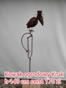 Kiwak ogrodowy kruk metalowy