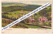 KARPACZ GÓRNY OBER KRUMMHUBEL Piękna panorama i Góry Karkonosze 1902