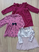 Zestaw sukienek dla dziewczynki r. 80/86